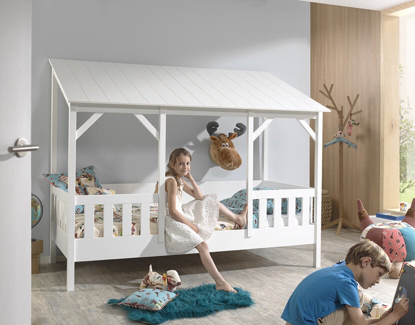 Housebed Terra - 90x200 - Wit Dak