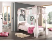 Hemelbed Charlotte - Wit - 90x200 - incl. gordijnenset Amori