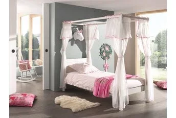 Hemelbed Wit PINO - 90x200 cm