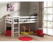 Halfhoogslaper Charlotte -  Wit - met glijbaan - 90x200