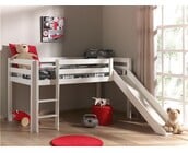 Halfhoogslaper Charlotte -  Wit - met glijbaan - 90x200