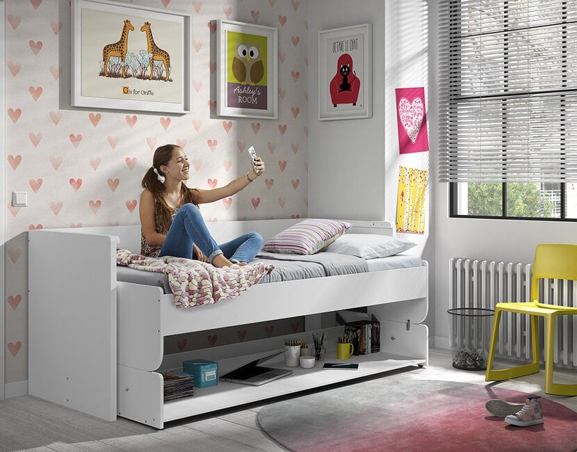 Bureaubed Denver - Wit - 90x200