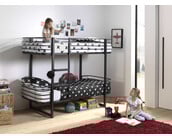 Stapelbed Oscar - Zwart - 90x200