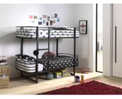 Stapelbed Oscar - Zwart - 90x200