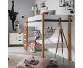 Midi hoogslaper Color - Wit/beuken