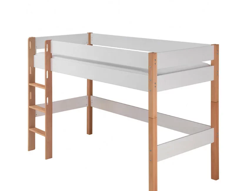 Midi hoogslaper Color - Wit/beuken