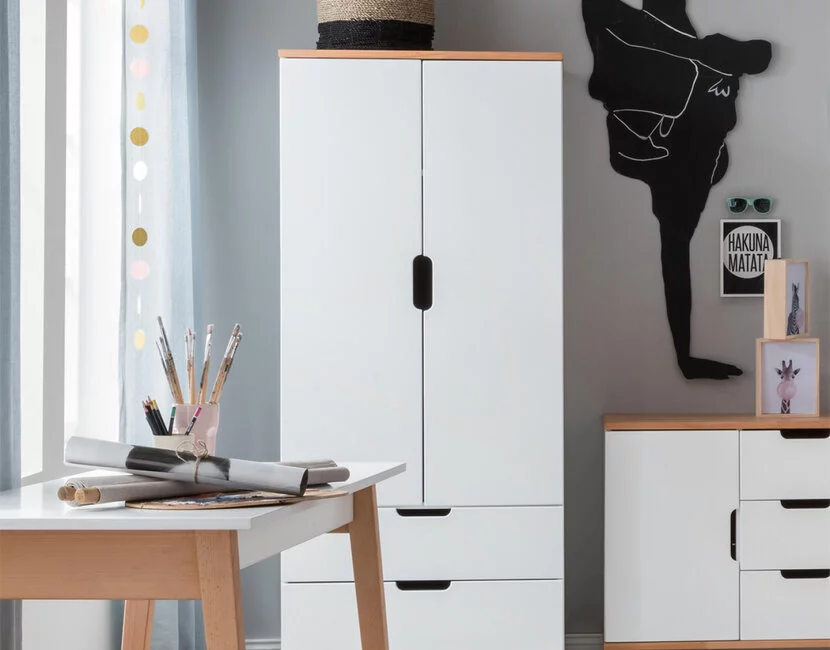 2-deurs kledingkast Color - Wit