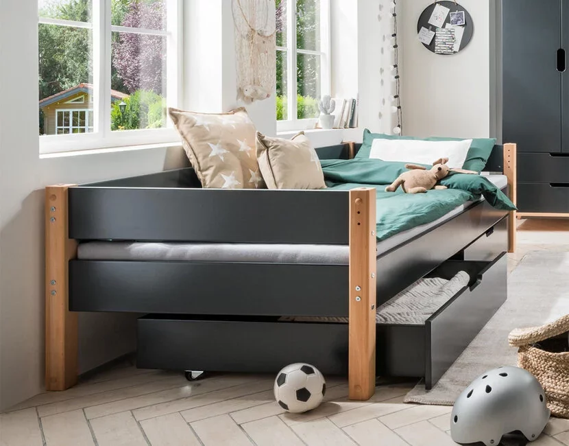 Kinderbed Color - Antraciet - 90x200