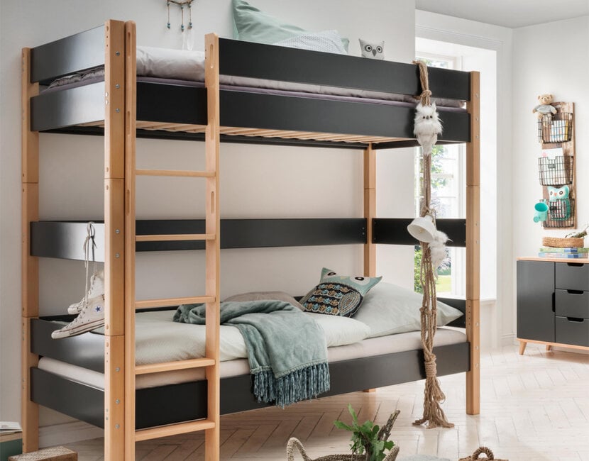 Stapelbed Color - Antraciet - 90x200