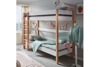 Stapelbed Color - Wit/Beuken