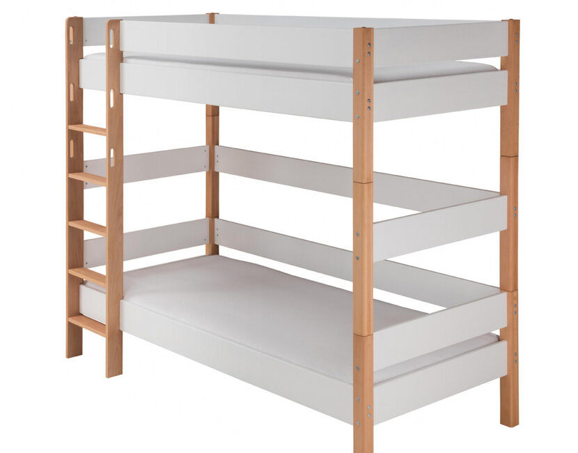 Stapelbed Color - Wit/Beuken