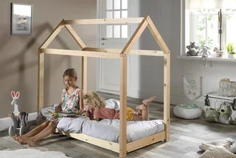 Peuterbed Cabane - Naturel - 70x140