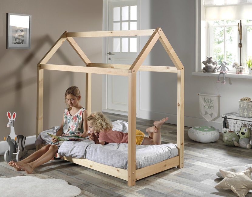 Peuterbed Cabane - Naturel - 70x140