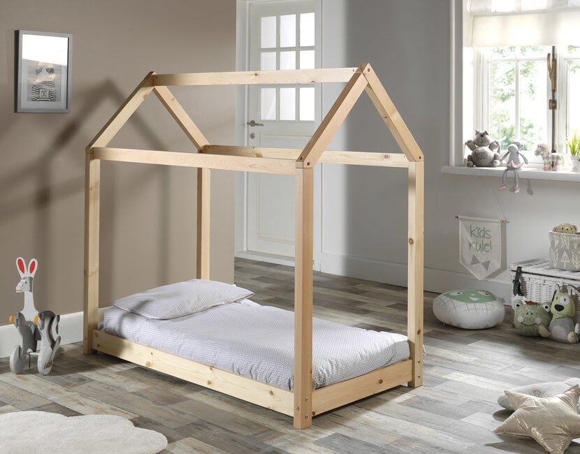 Peuterbed Cabane - Naturel - 70x140