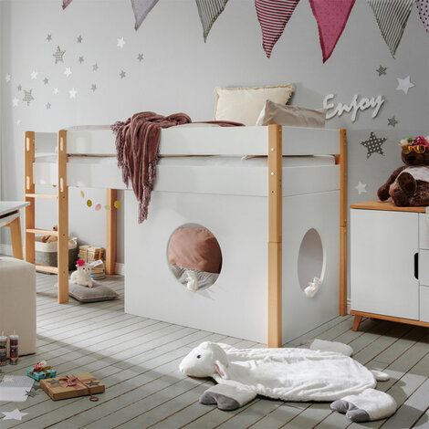 Spelen en slapen in een hoog- of halfhoogslaper 