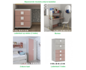 Yolo halfhoogslaper in oud roze met bureau en kast
