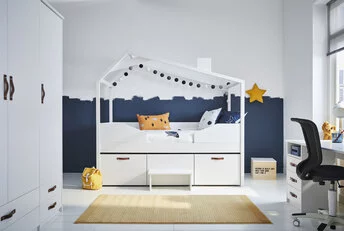 Kajuitbed Cool kids met hut compleet