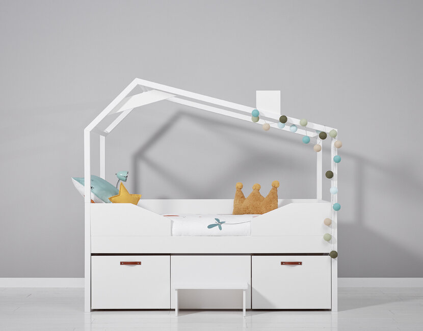 Kajuitbed Cool kids met hut compleet