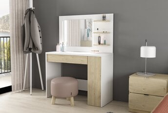 Kaptafel Vanity Glamour - Eiken/Wit