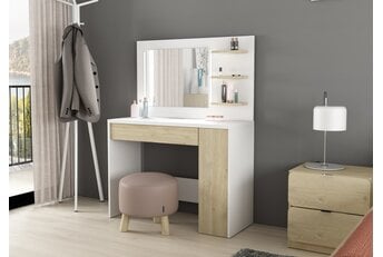 Kaptafel Vanity Glamour - Eiken/Wit