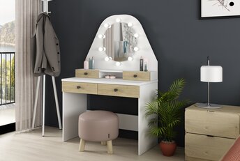 Kaptafel Vanity Star - Eiken/Wit