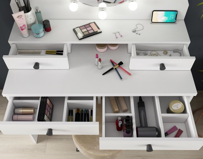 Kaptafel Vanity Star - Make-up tafel - Wit