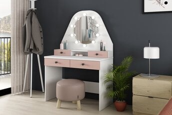 Kaptafel Vanity Star - Roze/wit