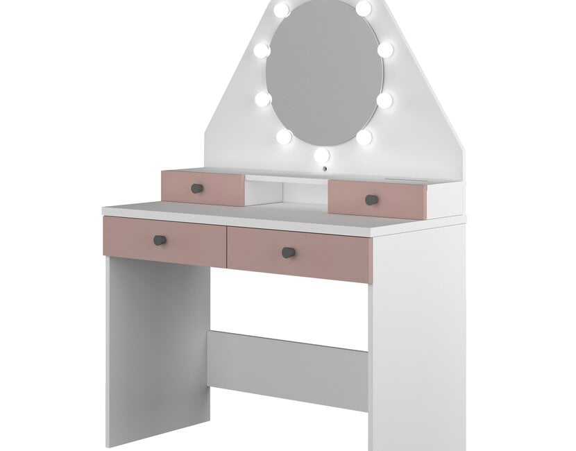 Kaptafel Vanity Star - Make-up tafel - Roze/wit