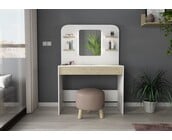 Kaptafel Vanity Secret - Make-up tafel - Eiken/wit