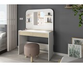 Kaptafel Vanity Secret - Make-up tafel - Eiken/wit
