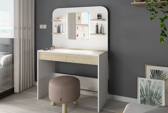 Kaptafel Vanity Secret - Eiken/Wit