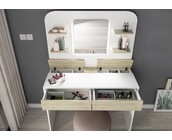 Kaptafel Vanity Secret - Make-up tafel - Eiken/wit