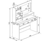 Kaptafel Vanity Wish - Make-up tafel - Wit