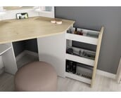 Kaptafel Vanity Chic - Make-up tafel - Eiken/wit