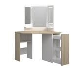 Kaptafel Vanity Chic - Make-up tafel - Eiken/wit