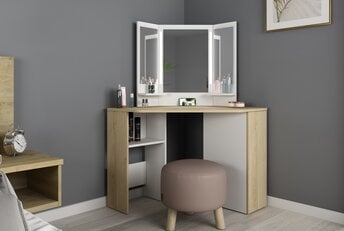 Kaptafel Vanity Chic - Eiken/Wit