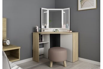 Kaptafel Vanity Chic - Eiken/Wit