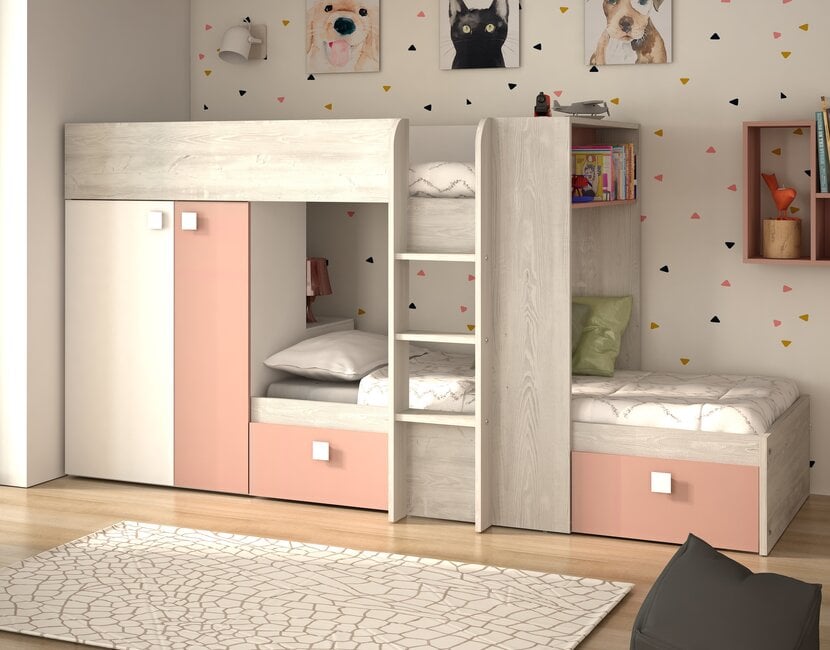 Stapelbed Maxim Antiek Roze