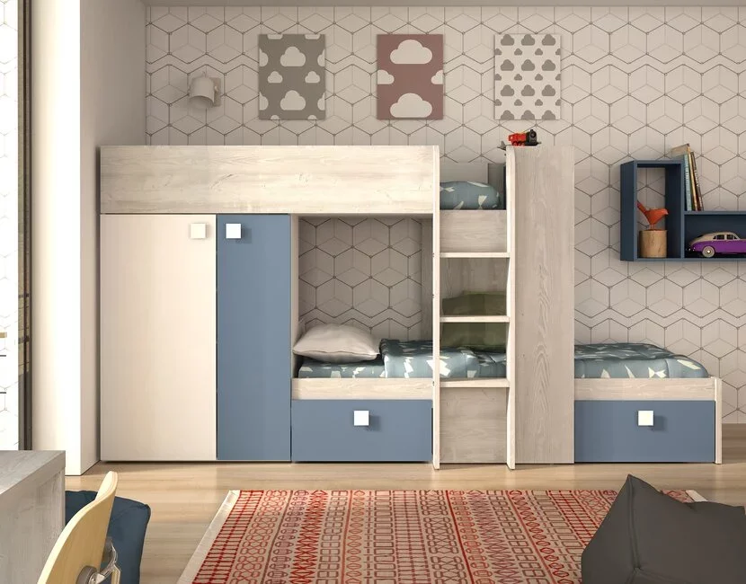 Stapelbed Maxim Blauw