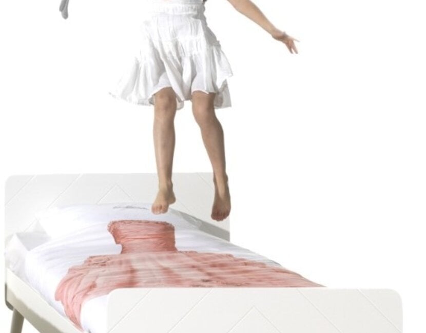 Kinderbed Billy - Satijn wit - 90x200