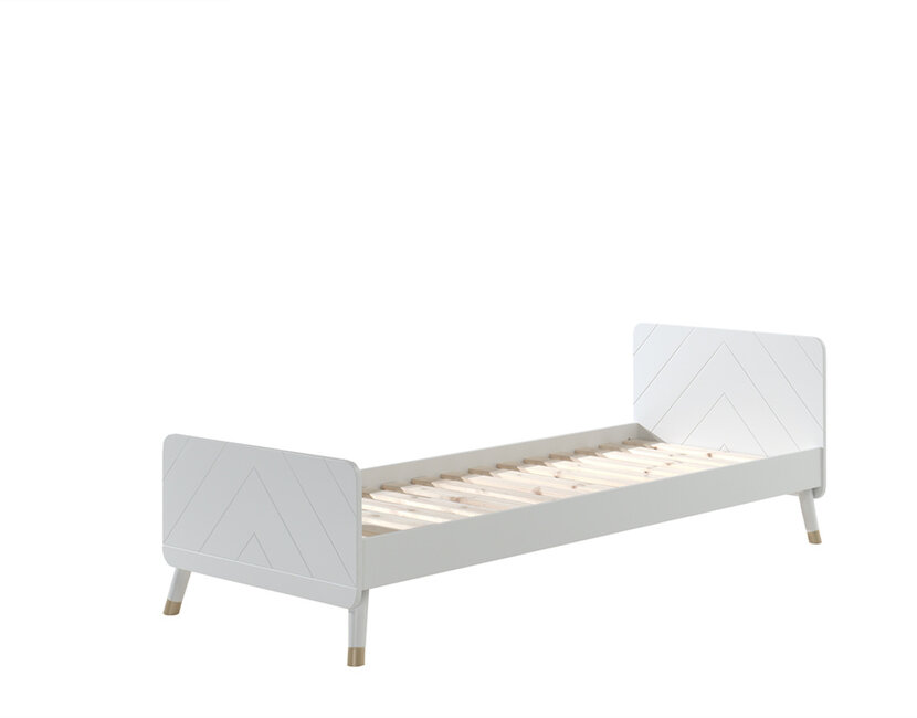 Kinderbed Billy - Satijn wit - 90x200