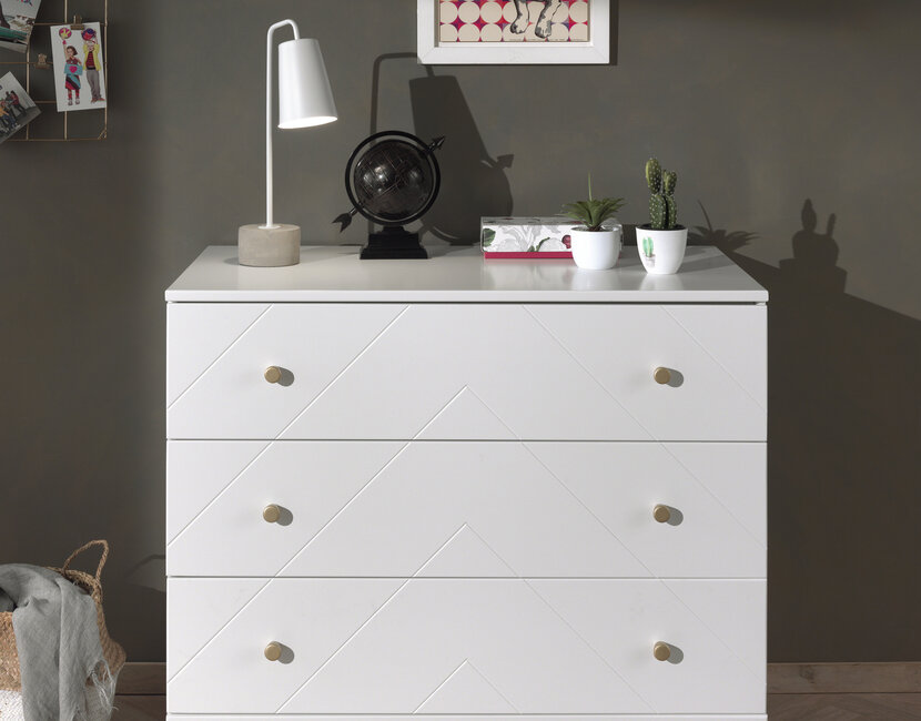 3 lades Billy commode - Satin White