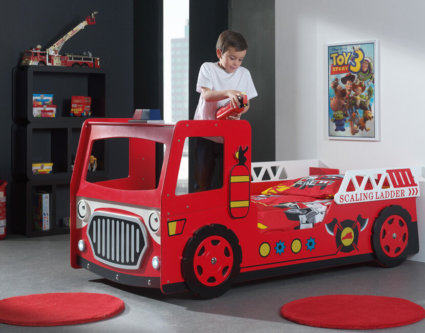 Autobed Brandweerwagen Fire Truck Rood 90x200