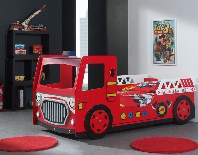 Autobed Brandweerwagen Fire Truck Rood 90x200