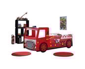 Autobed Brandweerwagen Fire Truck Rood 90x200