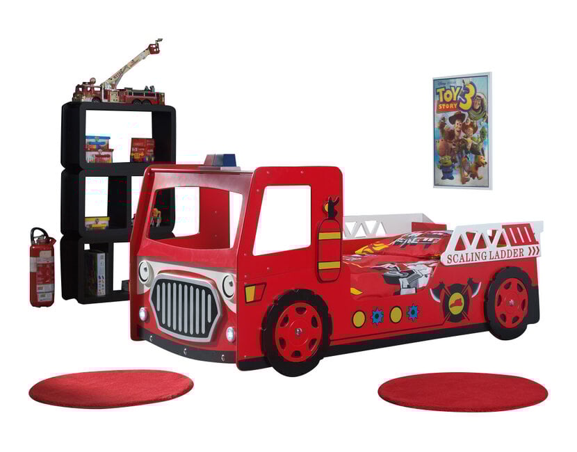 Autobed Brandweerwagen Fire Truck Rood 90x200