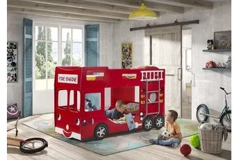 Stapelbed Rood Brandweerauto 90x200