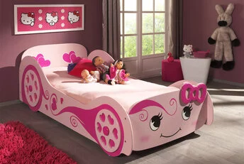 Autobed Roze Love Car 90 x 200