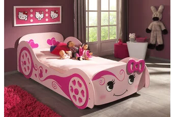 Autobed Roze Love Car 90 x 200