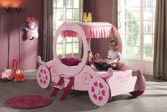 Autobed Koets Roze Princess Kate  - 90 x 200